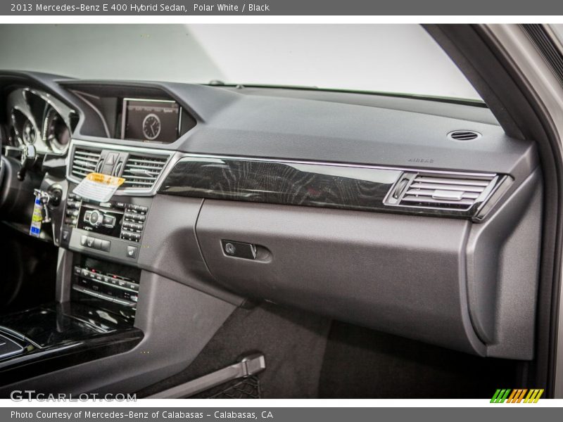 Polar White / Black 2013 Mercedes-Benz E 400 Hybrid Sedan