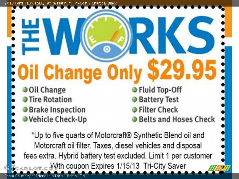 White Platinum Tri-Coat / Charcoal Black 2013 Ford Taurus SEL