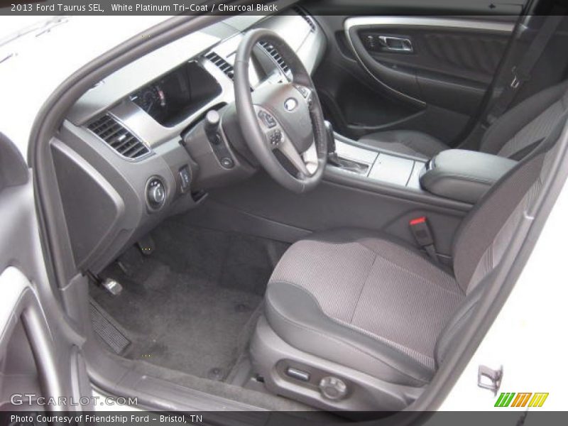 White Platinum Tri-Coat / Charcoal Black 2013 Ford Taurus SEL