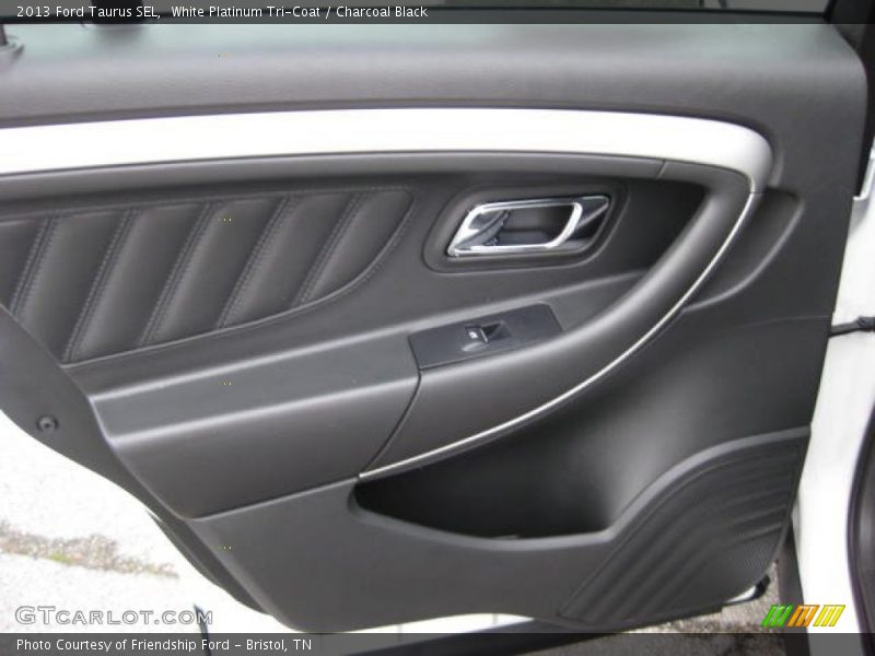 White Platinum Tri-Coat / Charcoal Black 2013 Ford Taurus SEL