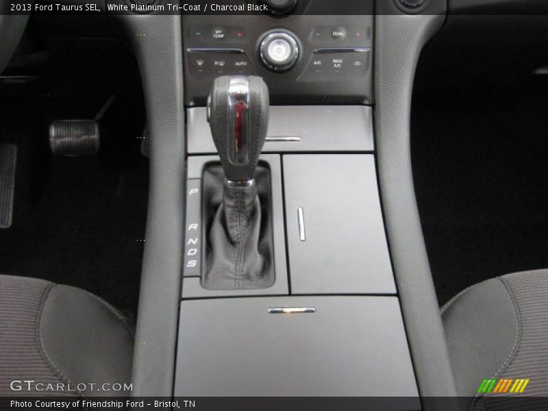 White Platinum Tri-Coat / Charcoal Black 2013 Ford Taurus SEL