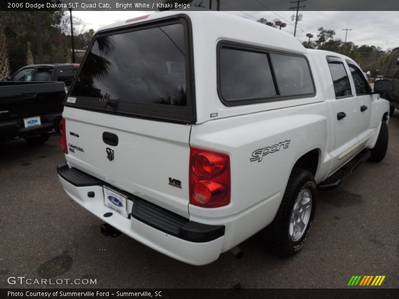 Bright White / Khaki Beige 2006 Dodge Dakota SLT Quad Cab