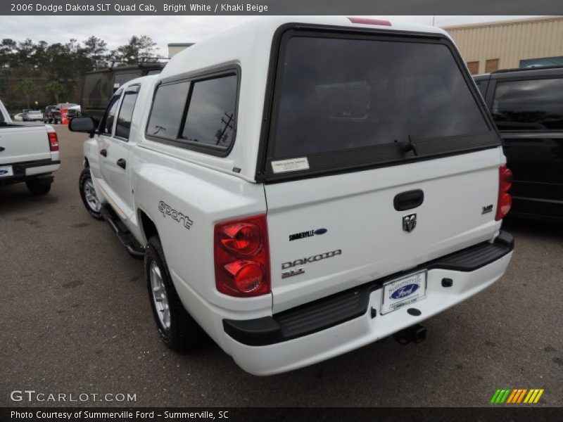 Bright White / Khaki Beige 2006 Dodge Dakota SLT Quad Cab