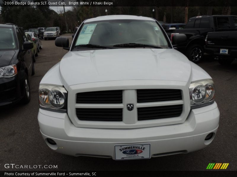 Bright White / Khaki Beige 2006 Dodge Dakota SLT Quad Cab