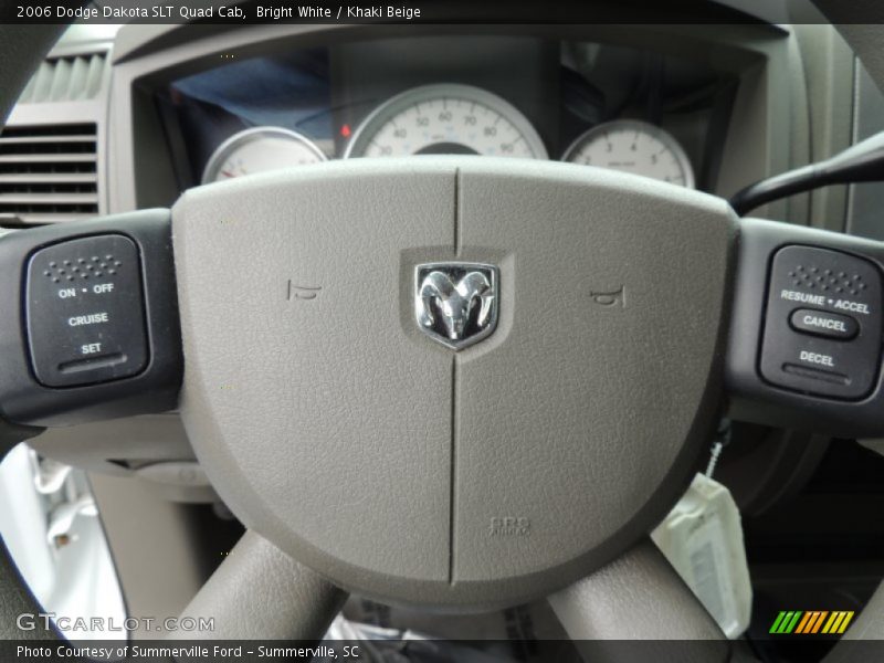 Bright White / Khaki Beige 2006 Dodge Dakota SLT Quad Cab