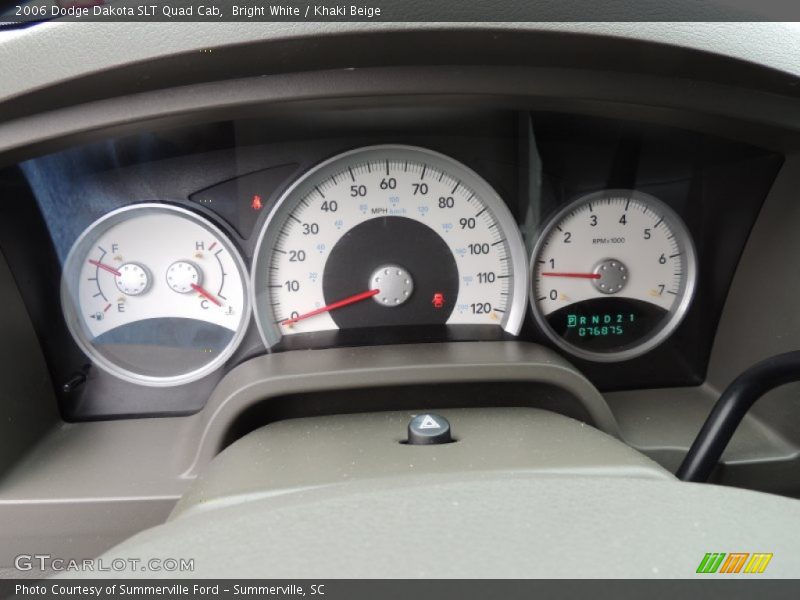 Bright White / Khaki Beige 2006 Dodge Dakota SLT Quad Cab