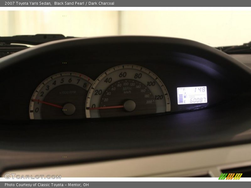 Black Sand Pearl / Dark Charcoal 2007 Toyota Yaris Sedan