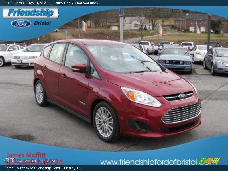 Ruby Red / Charcoal Black 2013 Ford C-Max Hybrid SE