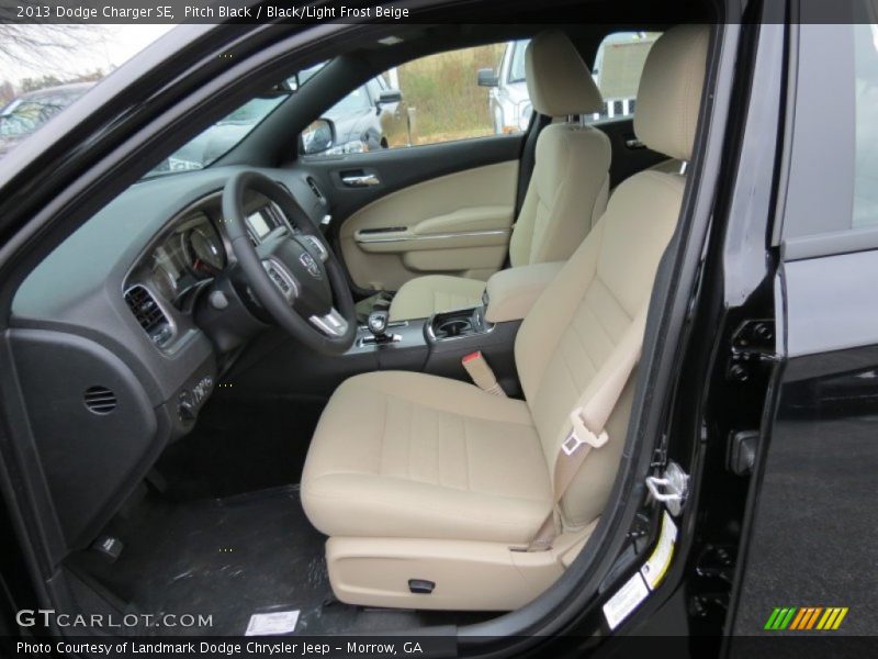Pitch Black / Black/Light Frost Beige 2013 Dodge Charger SE