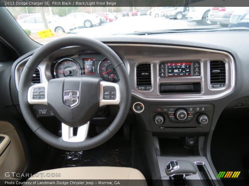 Pitch Black / Black/Light Frost Beige 2013 Dodge Charger SE