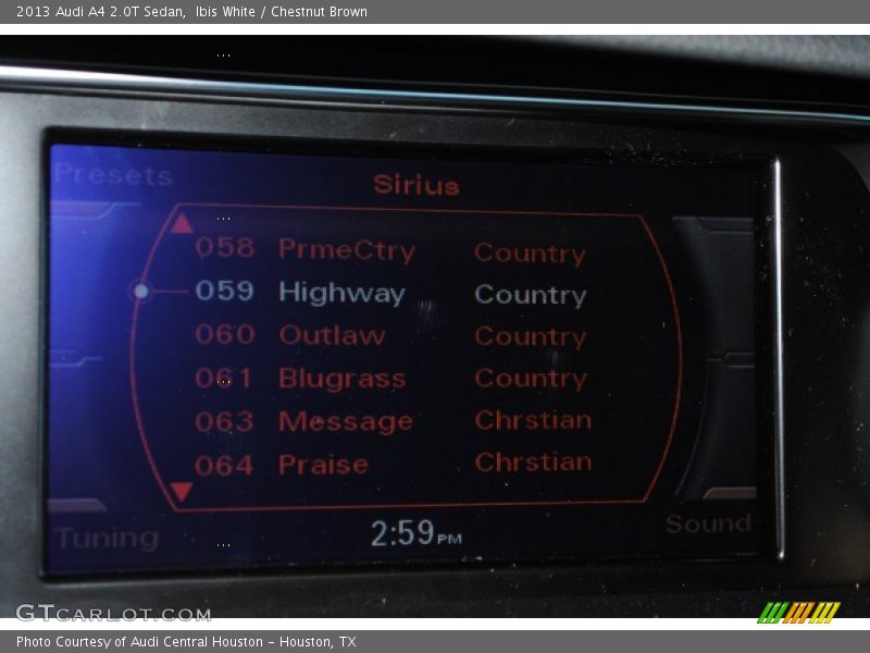 Ibis White / Chestnut Brown 2013 Audi A4 2.0T Sedan