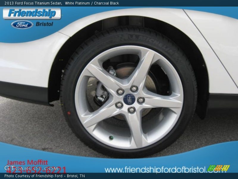 White Platinum / Charcoal Black 2013 Ford Focus Titanium Sedan