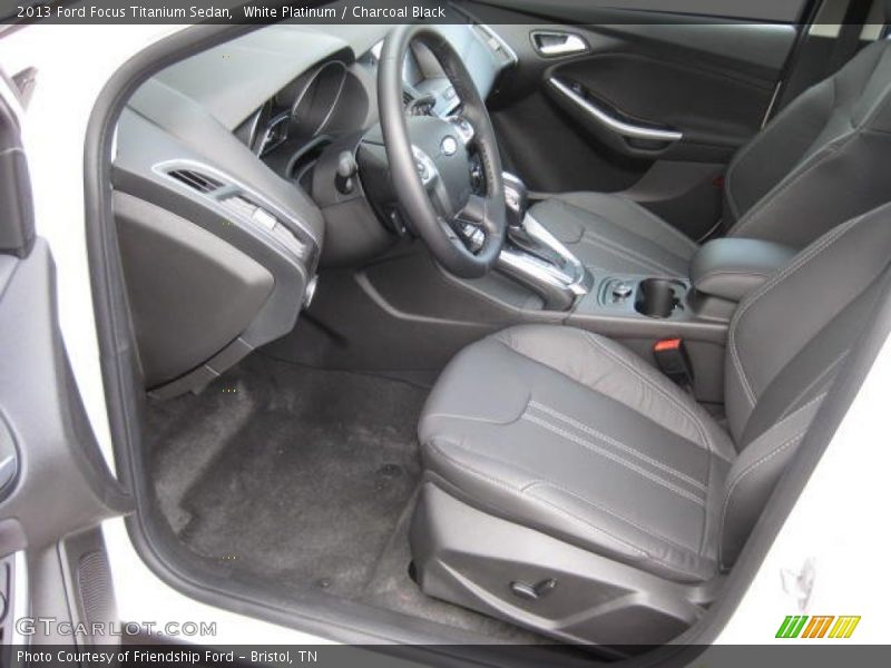 White Platinum / Charcoal Black 2013 Ford Focus Titanium Sedan