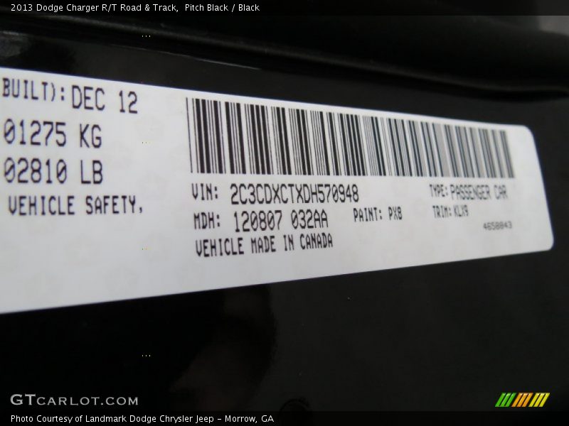 Pitch Black / Black 2013 Dodge Charger R/T Road & Track