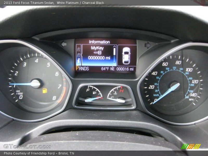 White Platinum / Charcoal Black 2013 Ford Focus Titanium Sedan