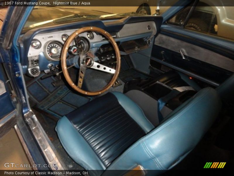 Aqua Interior - 1967 Mustang Coupe 