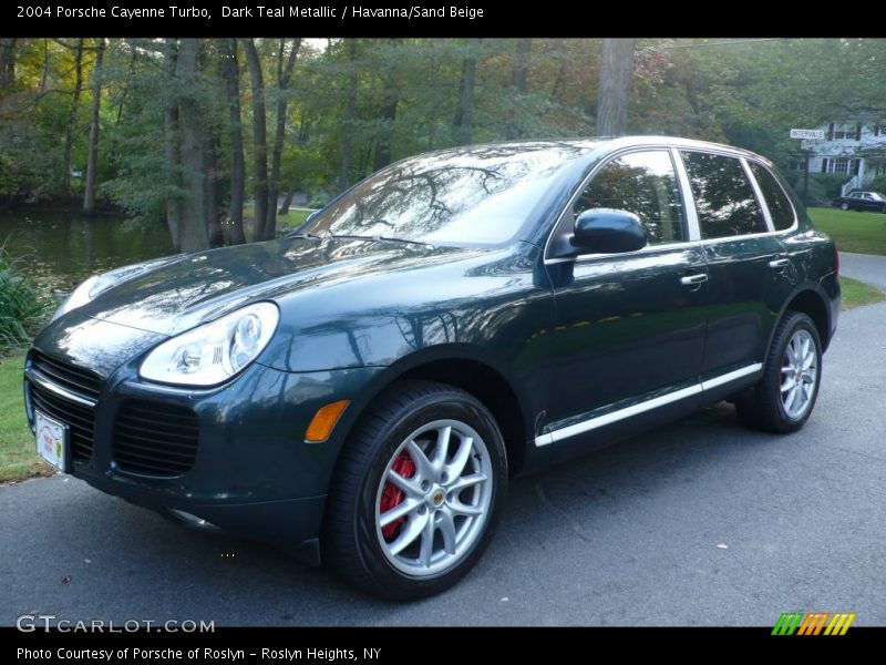 Dark Teal Metallic / Havanna/Sand Beige 2004 Porsche Cayenne Turbo