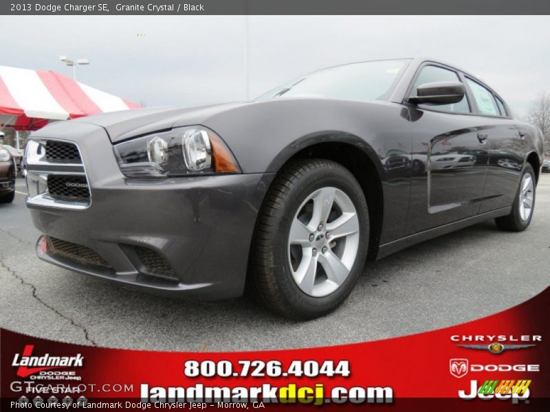 Granite Crystal / Black 2013 Dodge Charger SE