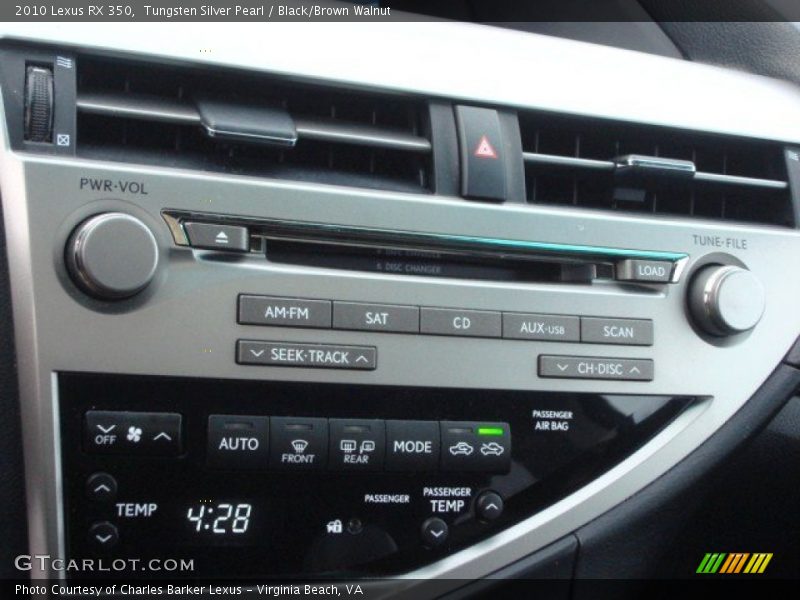 Tungsten Silver Pearl / Black/Brown Walnut 2010 Lexus RX 350