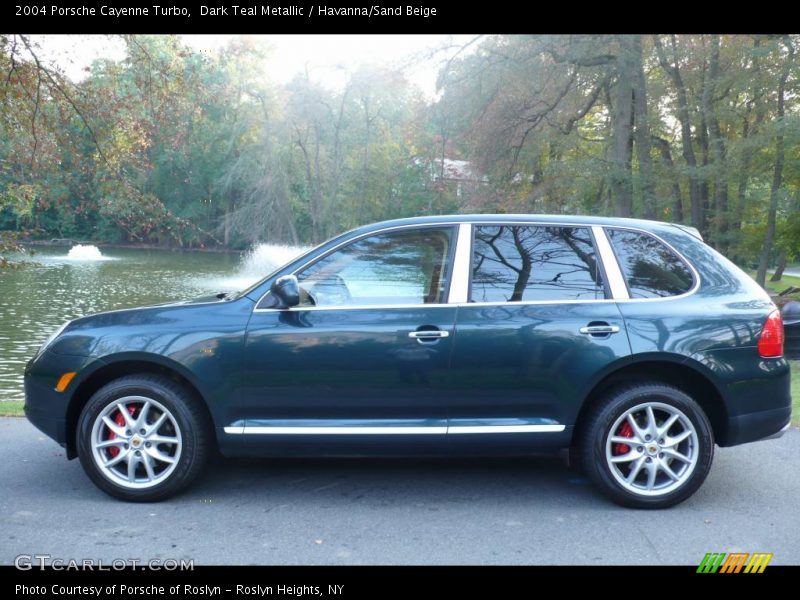 Dark Teal Metallic / Havanna/Sand Beige 2004 Porsche Cayenne Turbo
