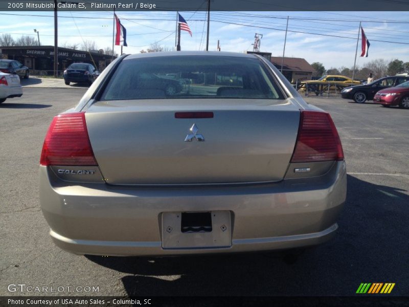 Platinum Pearl / Beige 2005 Mitsubishi Galant ES