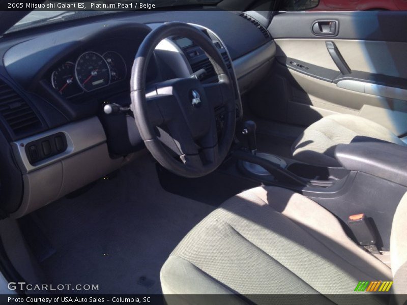 Platinum Pearl / Beige 2005 Mitsubishi Galant ES