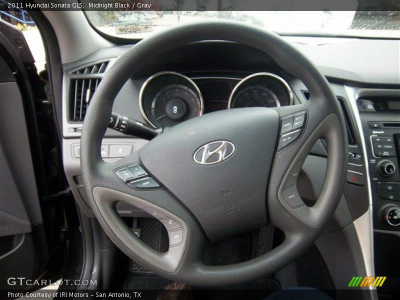 Midnight Black / Gray 2011 Hyundai Sonata GLS