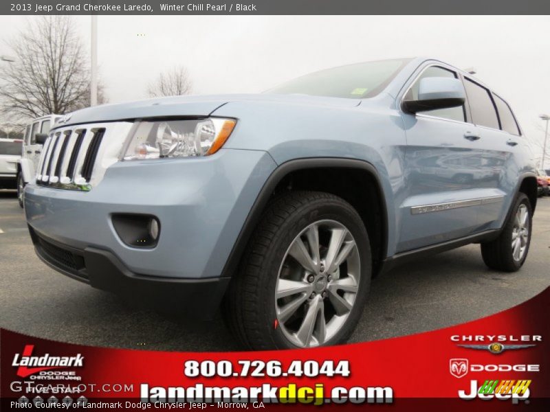 Winter Chill Pearl / Black 2013 Jeep Grand Cherokee Laredo