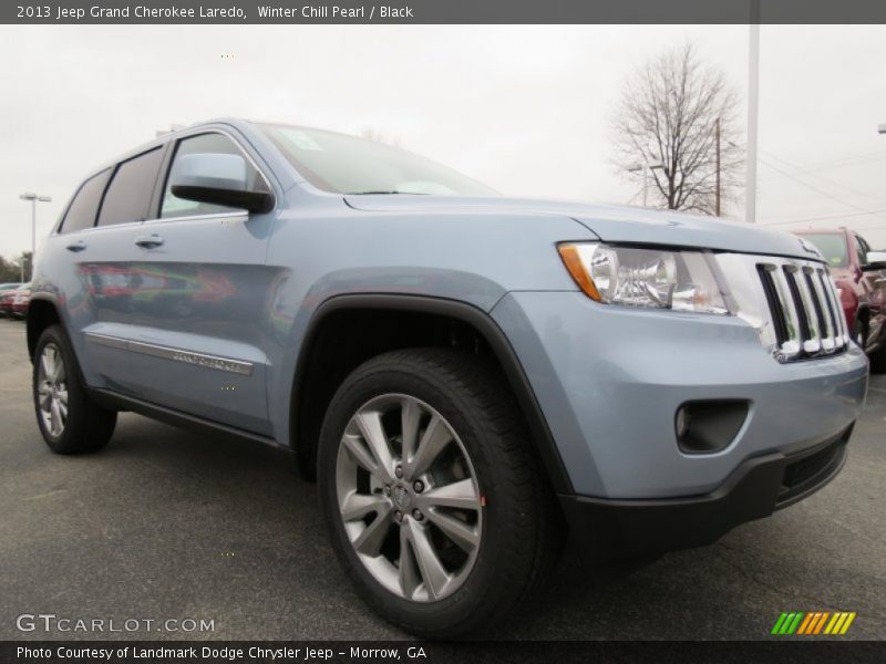 Winter Chill Pearl / Black 2013 Jeep Grand Cherokee Laredo