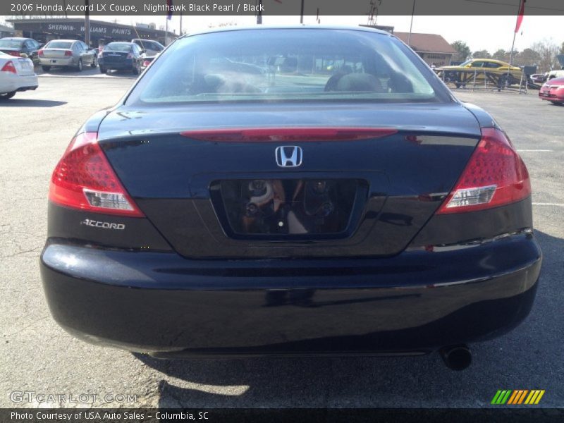 Nighthawk Black Pearl / Black 2006 Honda Accord LX Coupe