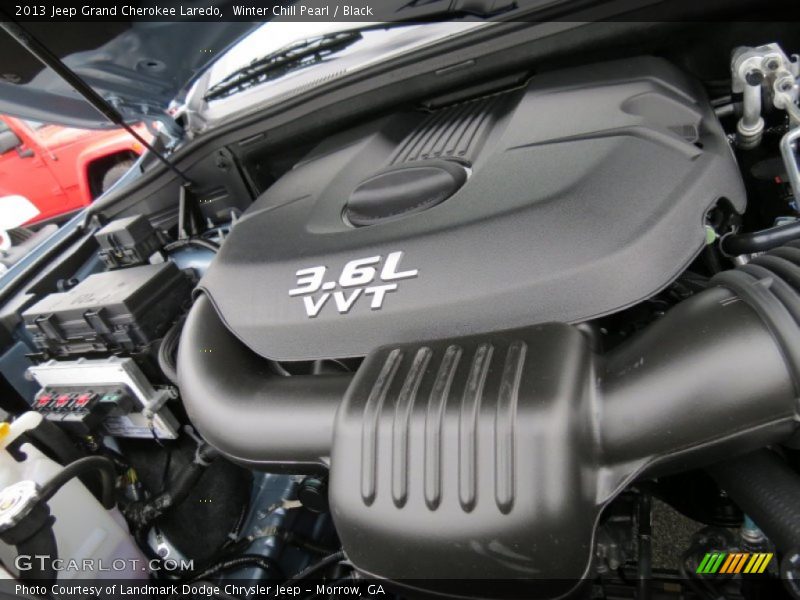 Winter Chill Pearl / Black 2013 Jeep Grand Cherokee Laredo