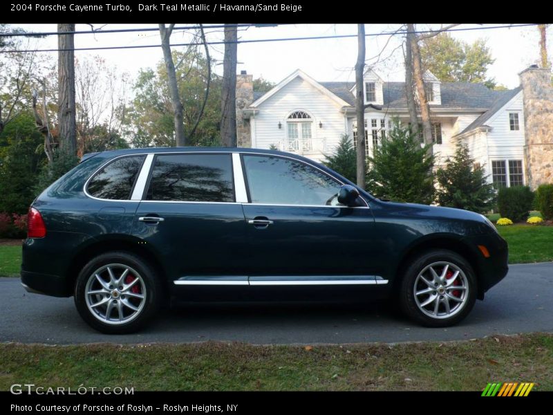 Dark Teal Metallic / Havanna/Sand Beige 2004 Porsche Cayenne Turbo
