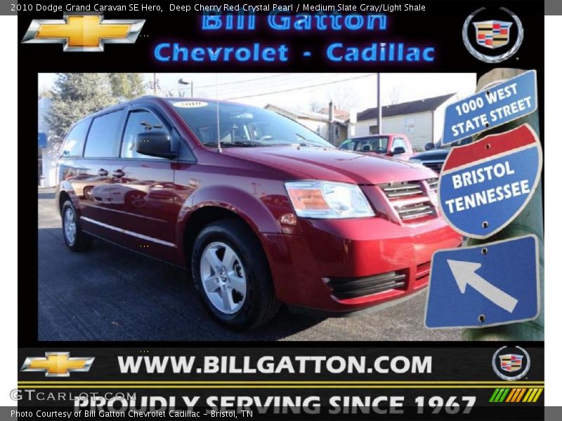 Deep Cherry Red Crystal Pearl / Medium Slate Gray/Light Shale 2010 Dodge Grand Caravan SE Hero