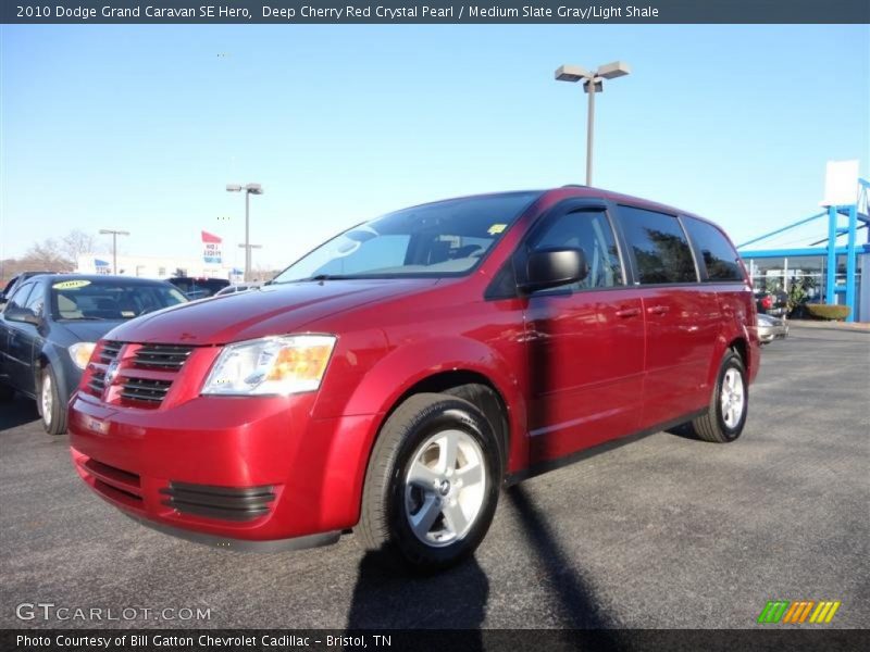 Deep Cherry Red Crystal Pearl / Medium Slate Gray/Light Shale 2010 Dodge Grand Caravan SE Hero