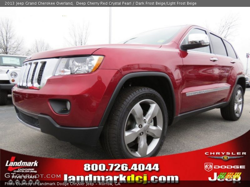 Deep Cherry Red Crystal Pearl / Dark Frost Beige/Light Frost Beige 2013 Jeep Grand Cherokee Overland