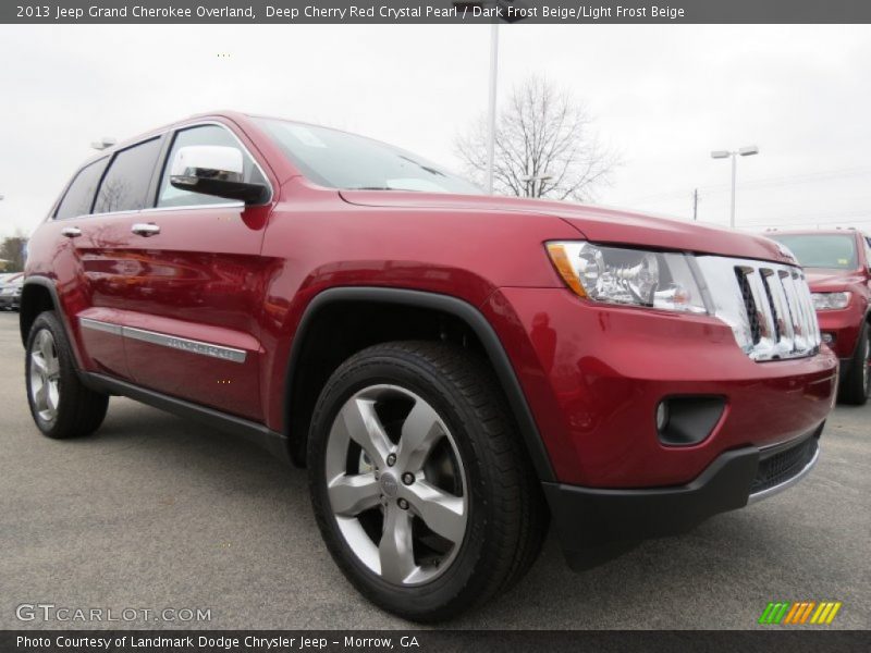 Deep Cherry Red Crystal Pearl / Dark Frost Beige/Light Frost Beige 2013 Jeep Grand Cherokee Overland