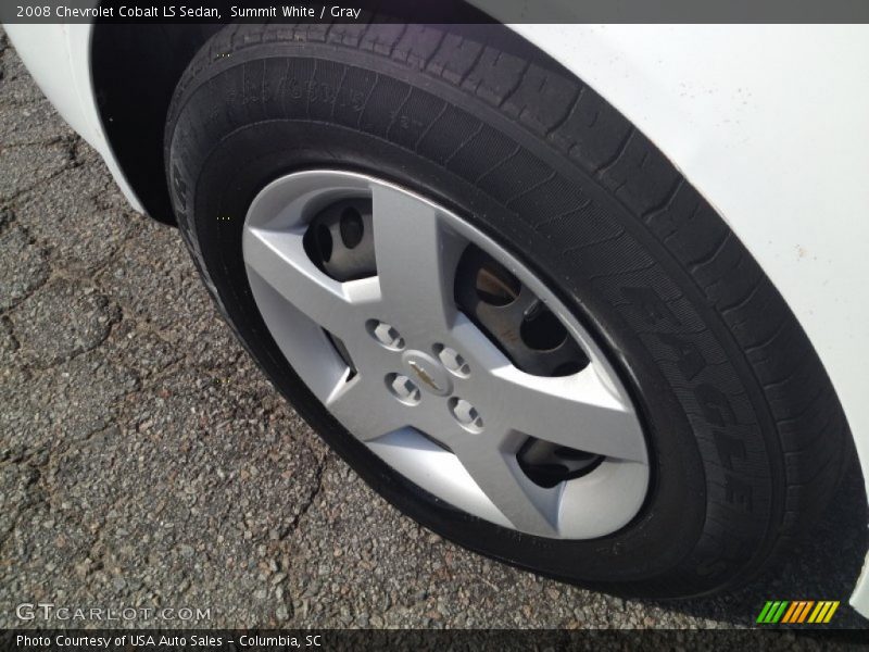 Summit White / Gray 2008 Chevrolet Cobalt LS Sedan