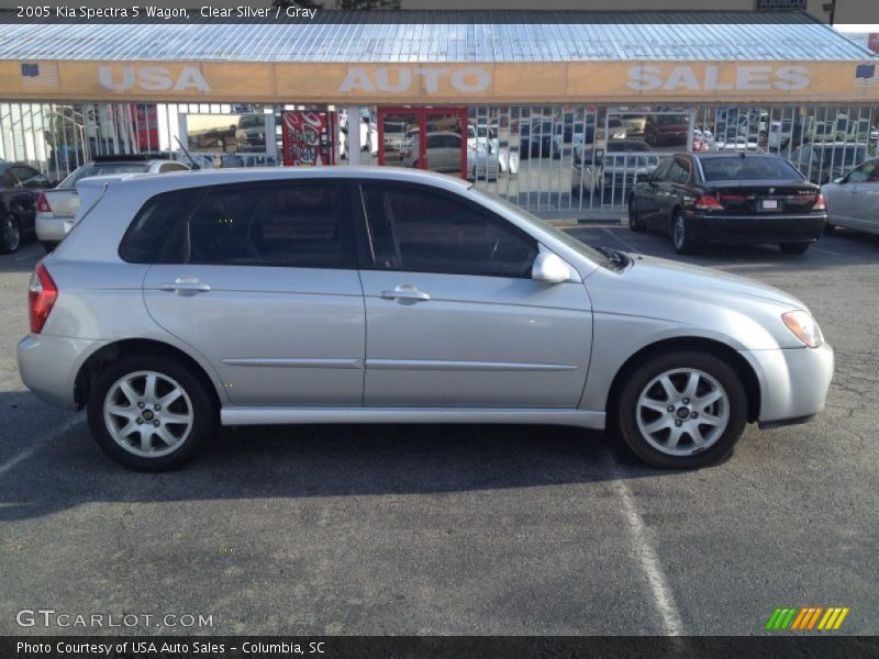 Clear Silver / Gray 2005 Kia Spectra 5 Wagon