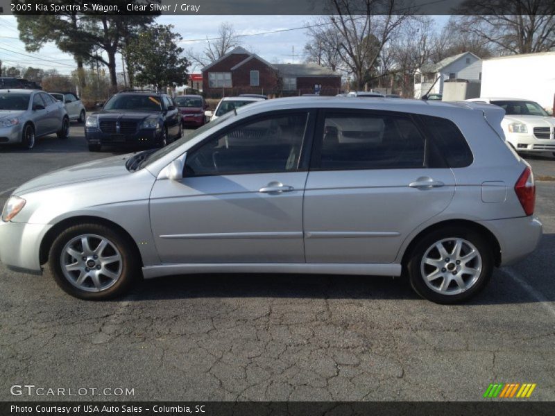 Clear Silver / Gray 2005 Kia Spectra 5 Wagon