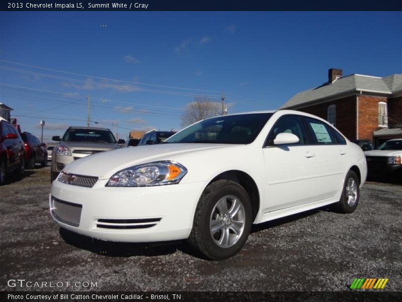 Summit White / Gray 2013 Chevrolet Impala LS