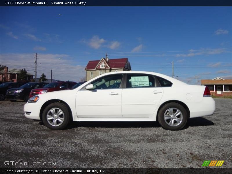 Summit White / Gray 2013 Chevrolet Impala LS