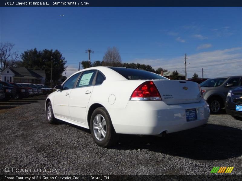 Summit White / Gray 2013 Chevrolet Impala LS