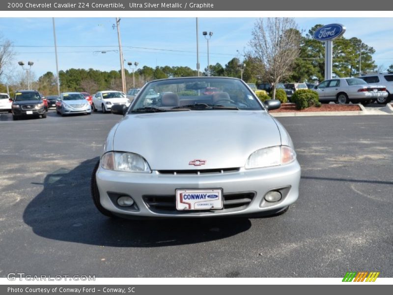 Ultra Silver Metallic / Graphite 2000 Chevrolet Cavalier Z24 Convertible