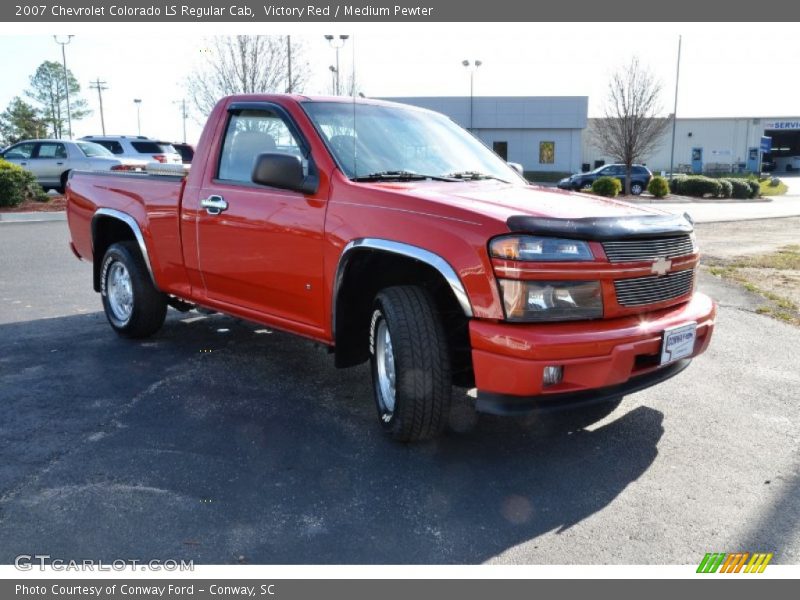 Victory Red / Medium Pewter 2007 Chevrolet Colorado LS Regular Cab