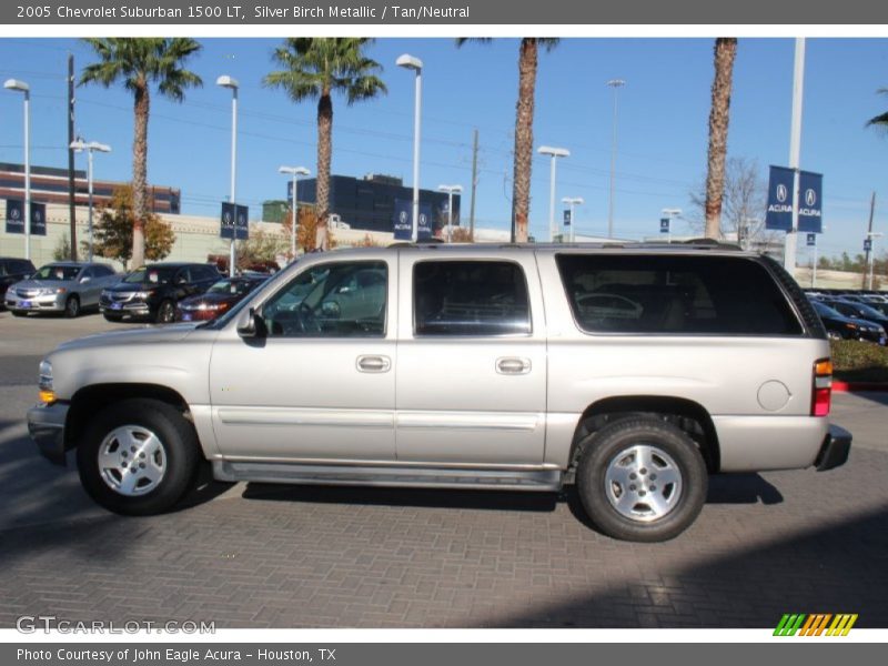 Silver Birch Metallic / Tan/Neutral 2005 Chevrolet Suburban 1500 LT