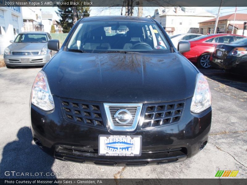 Wicked Black / Black 2009 Nissan Rogue S AWD