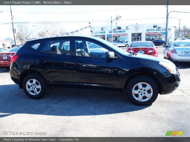 Wicked Black / Black 2009 Nissan Rogue S AWD