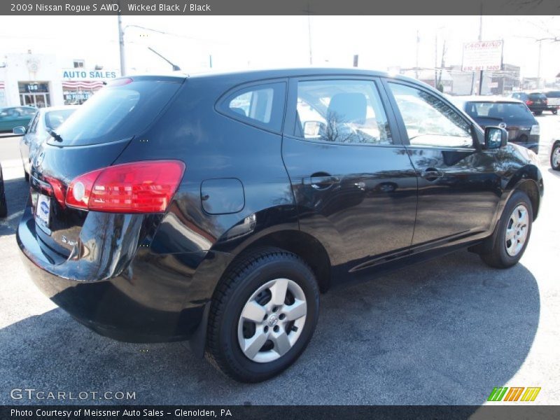 Wicked Black / Black 2009 Nissan Rogue S AWD