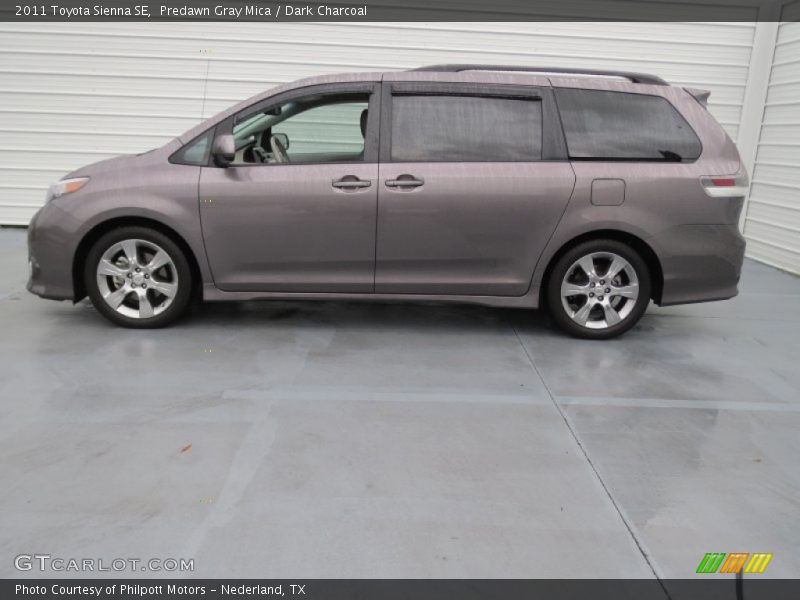 Predawn Gray Mica / Dark Charcoal 2011 Toyota Sienna SE