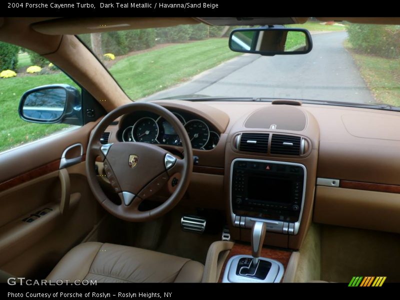 Dark Teal Metallic / Havanna/Sand Beige 2004 Porsche Cayenne Turbo